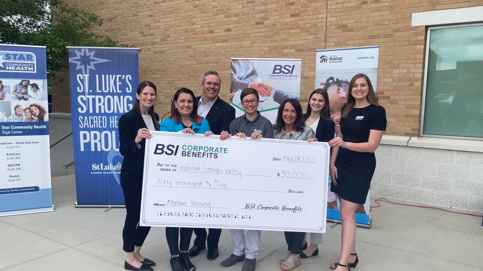 BSI Corporate Benefits Partners With Habitat Lehigh Valley
